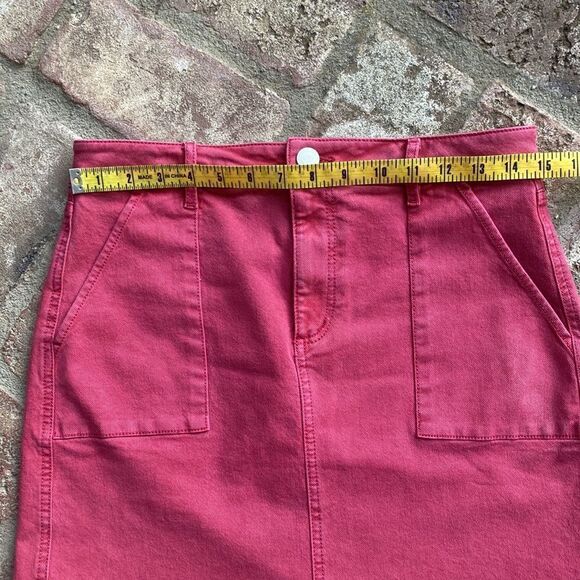 Loft Rose Colored Denim Mini Skirt Size 4 - Picture 5 of 9